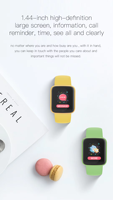 Bracelet intelligent TFT carré à succès avec moniteur de fréquence cardiaque et suivi d'activité, bracelet en silicone, étanche 3 ATM, jusqu'à 7 jours d'autonomie de la batterie
