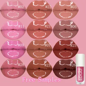 도매 낮은 샘플 가격 무료 샘플 립글로스 컬러 화장품 개인 라벨 립글로스 광택 립글로스