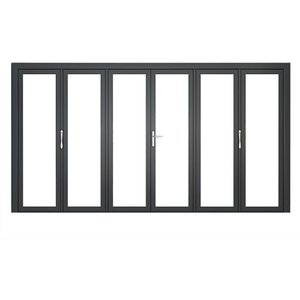 Système de portes pliantes en accordéon à double vitrage en aluminium pour patio extérieur de villa Yuantai, imperméable et pliable - Product Image 6