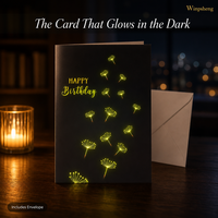 Carte d'anniversaire WINPSHENG avec lumière LED, fibre optique, pissenlit, cartes de vœux modernes pour anniversaire