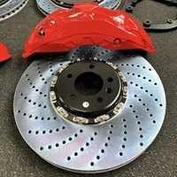 Kit de Frenos Grandes de 10 Pistones con Rotores Cerámicos CCB y Caliper Doble GT4 para Porsche Macan, BMW X3M, A6, A7, Alfa Romeo, Golf, Jetour, Nissan