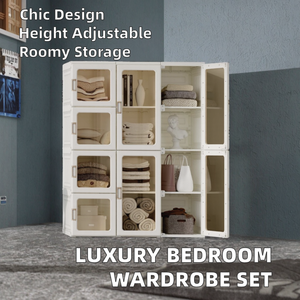 ชุดห้องนอนและตู้เสื้อผ้าหรูหราทันสมัย ตู้เก็บเสื้อผ้าใหม่สำหรับใช้ในอพาร์ตเมนต์ - Product Image 2