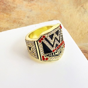 Atacado 2025 Personalizado Diamante Banhado A Ouro Homens Anel Campeonato Moda Forma Geométrica Wrestling Boxe Chapion Anel - Product Image 4