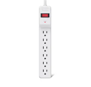 Power Strip Surge Protector with 6 AC Multiple Outlets 6ft Long Heavy Duty Extension Cord for Home, Office