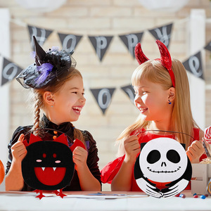 Sacs à bonbons décoratifs d'Halloween, fournitures pour fête d'Halloween, sacs cadeaux en feutre pour enfants, costumes de citrouille et de fantôme - Product Image 6