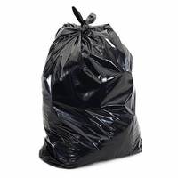 Sacs poubelles jetables en rouleau de 30 gallons, noirs, robustes, en PE épais, pour déchets, capacité 1 tonne, MOQ