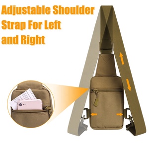 Borsa Tattica da Petto, Zaino da <span class=keywords><strong>Trekking</strong></span>, Borsa Sportiva EDC, Borsa a Tracolla, Marsupio Tattico per Escursionismo, Ciclismo, Campeggio - Product Image 6