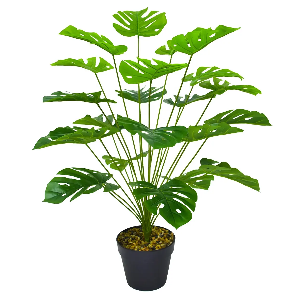 Nordic Creatieve Kunstmatige Plant Potted Grote Blad Monstera Boom Tropische Schildpad Terug Plant Voor Indoor Decoratie