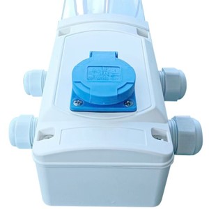 Lámpara de Torre LED Impermeable T450-CG de 20W, Iluminación de Emergencia Blanca con Enchufe Rojo y Azul para Uso en Exteriores - Product Image 5