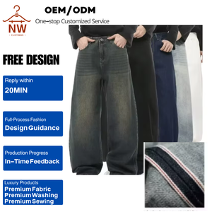 <span class=keywords><strong>Jeans</strong></span> Larghi Neri in Selvedge da 14.5 oz Personalizzabili, per <span class=keywords><strong>Uomo</strong></span> e Donna, a <span class=keywords><strong>Gamba</strong></span> <span class=keywords><strong>Larga</strong></span>, Effetto Consumato Machete, 100% Cotone, Vita Media - Product Image 1