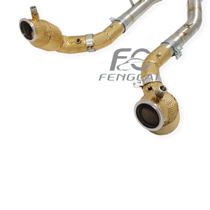 Tubo de Escape Aislado de Acero Inoxidable 304 Dorado Personalizado para Ferrari <span class=keywords><strong>Roma</strong></span> V8 3.9T 2020-2024, Tubos de Escape de Alto Rendimiento para Automóviles - Product Image 2
