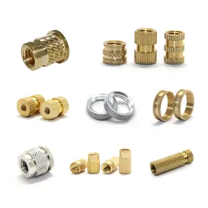 China Supplier Customized M3 M4 M6 M8 Knurled Metal Brass Threaded Inserts Nut For Plastic