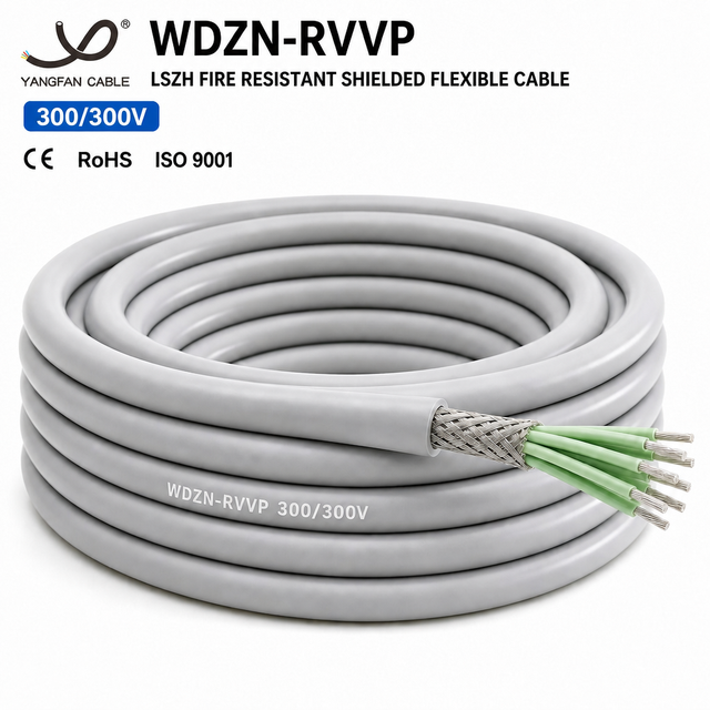 WDZN-RYYP LSZH Fire Resistant Shielded Control Cable 300/500V Multi-Core Stranded Copper IEC 60331