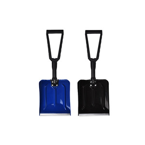 Pala plegable para nieve, plástico, 67 cm, mango con agarre en T, uso en exteriores, azul y negro - Product Image 1