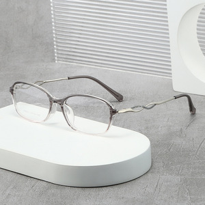 Women Oval Full Rim <b>Eyeglasses</b> <b>Frames</b> Lightweight Solid Design Lace Detail TR Material - Product Image 2