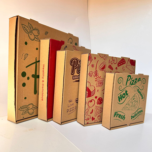 Boîte à pizza en papier kraft épais personnalisée pour la restauration, les restaurants, l'emballage alimentaire, design gaufré, également pour les sushis, les chewing-gums - Product Image 2