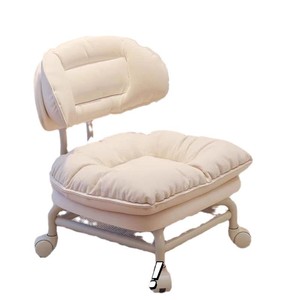 Silla Reclinable con Ruedas, Asiento Bajo Giratorio e Inclinable con Cojín de Espuma y Estructura de Plástico para el Hogar y Cuidado del Bebé - Product Image 5