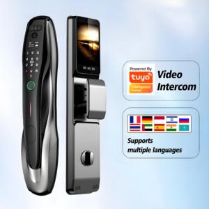 Tuya WiFI 3D Nhận dạng khuôn mặt thông minh khóa cửa với máy ảnh và vân tay ổ khóa thông minh cho cửa trước bàn phím điện tử thông minh - Product Image 1