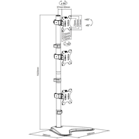 Écran d'ordinateur à trois PC bras de moniteur articulé support de moniteur réglable en hauteur triple support de bureau