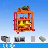 Machine à fabriquer des blocs de pavés en béton semi-automatique Shengya QTJ4-40 avec mélangeur JQ350, certifiée CE, facile à utiliser