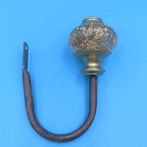 U Shape Resin <b>Curtain</b> Hook 58 Inch Brown Traditional Wall Mount For All <b>Curtains</b> - Product Image 3