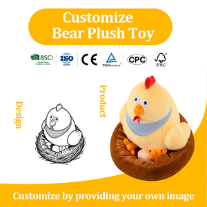 Fabricante <span class=keywords><strong>de</strong></span> Juguetes <span class=keywords><strong>de</strong></span> Peluche Personalizados OEM ODM, Muñeco <span class=keywords><strong>de</strong></span> Pollo en Nido <span class=keywords><strong>de</strong></span> Huevo, Diseño Personalizado a partir <span class=keywords><strong>de</strong></span> Dibujo del Cliente - Product Image 1