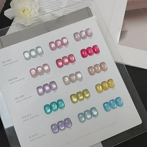 AILANUO 15ml de color azúcar ojo de gato pegamento de aceite de uñas 15 colores populares de verano para fuente de lámpara LED DIY - Product Image 1