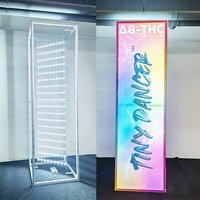 Stand d'exposition portable réutilisable en tissu tendu rétroéclairé par LED avec cadre en aluminium pliable de 10 pieds pour salon professionnel