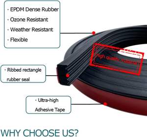Epdm גומי קצף מזג אוויר הפריקה דלת חותם מלבן אריגה דבק אחורי חותם דלת חותם Rv עבור מכוניות חלון - Product Image 4