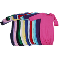 Bébé garçon fille rose uni à manches longues robes de nuit sac de couchage pour bébé pyjamas avec chapeaux