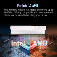 KingBank Computer Desktop Memory Ram DDR4 8G/16G/32G 3200/3600Mhz with Heatsink for AMD AM4/Intel DDR4 High Performance Platform