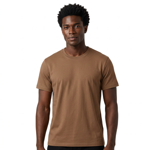 Camiseta de Manga Corta para Hombre, 100% Algodón, Cuello Redondo, Color Liso, Corte Regular, Tejido Jersey Informal - Product Image 1
