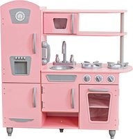 Jouet en bois Cuisine pour enfants avec nourriture de jeu et casseroles et poêles