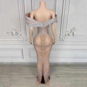 Femmes de luxe longueur au sol soirée strass droite fête de mariage Ga Chevrolet Silverado chaud hiver Wrap pour <span class=keywords><strong>acteurs</strong></span> - Product Image 4