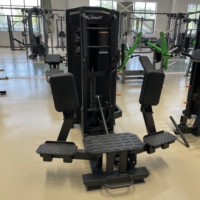 Machine Commerciale Double Fonction Abducteur-Adducteur, Cadre en Acier Robuste, Équipement de Gymnastique pour Entraînement de Force des Cuisses Intérieures et Extérieures, des Hanches et du Dos