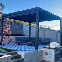 Pergola à lames orientables en aluminium pour l'extérieur, structure d'ombrage moderne et réglable pour la décoration de patio et de jardin