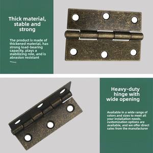 Nieuwe Chinese stijl ijzeren vlakke scharnieren <span class=keywords><strong>2</strong></span> inch <span class=keywords><strong>2</strong></span>,5 inch <span class=keywords><strong>3</strong></span> inch antiek brons vouwscharnieren voor kastdeuren gemaakt in China - Product Image 3