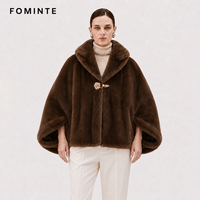 Manteau court réversible en fausse fourrure pour femme, coupe-vent, design personnalisé, chaud et luxueux pour l'hiver