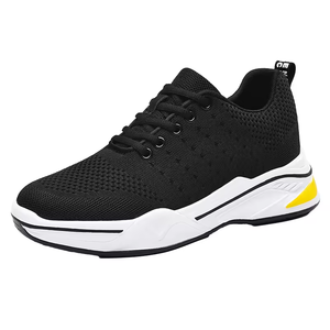 Zapatos para hombre, nuevo estilo, zapatillas blancas transpirables, deportivas y casuales de suela gruesa, de caña baja, aptas para estudiantes masculinos. - Product Image 1