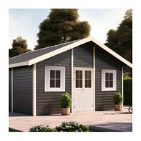 Abri de jardin modulaire en WPC et acier, série E, pour appartement, villa, chambre, atelier, entrepôt, parc et extérieur