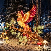 Decoración de Faroles con Animales de Dibujos Animados para Parques de Diversiones, Navidad, Uso Interior/Exterior, Espectáculo de Luces para Parques Temáticos