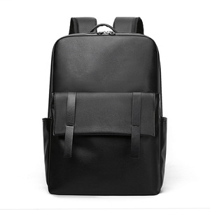 Sac à dos décontracté à la mode pour hommes avec fermeture à glissière Texture PU tendance pour les voyages et les affaires directement de l'usine - Product Image 4