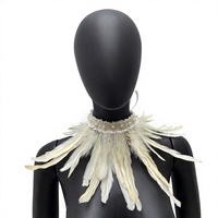 Écharpe unisexe pour enfants Yt080, 28 couleurs, plumes, style gothique, cache-cou transfrontalier, accessoire de mascarade d'Halloween
