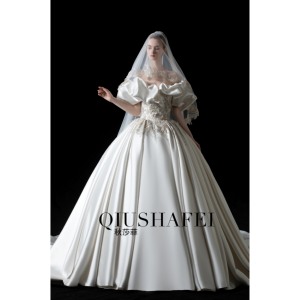 <span class=keywords><strong>Robe</strong></span> <span class=keywords><strong>de</strong></span> <span class=keywords><strong>mariée</strong></span> 2026 en satin blanc ivoire, bustier, dos nu, longueur ras du sol, <span class=keywords><strong>grande</strong></span> <span class=keywords><strong>taille</strong></span>, style princesse, traîne chapelle, haut <span class=keywords><strong>de</strong></span> gamme - Product Image 2