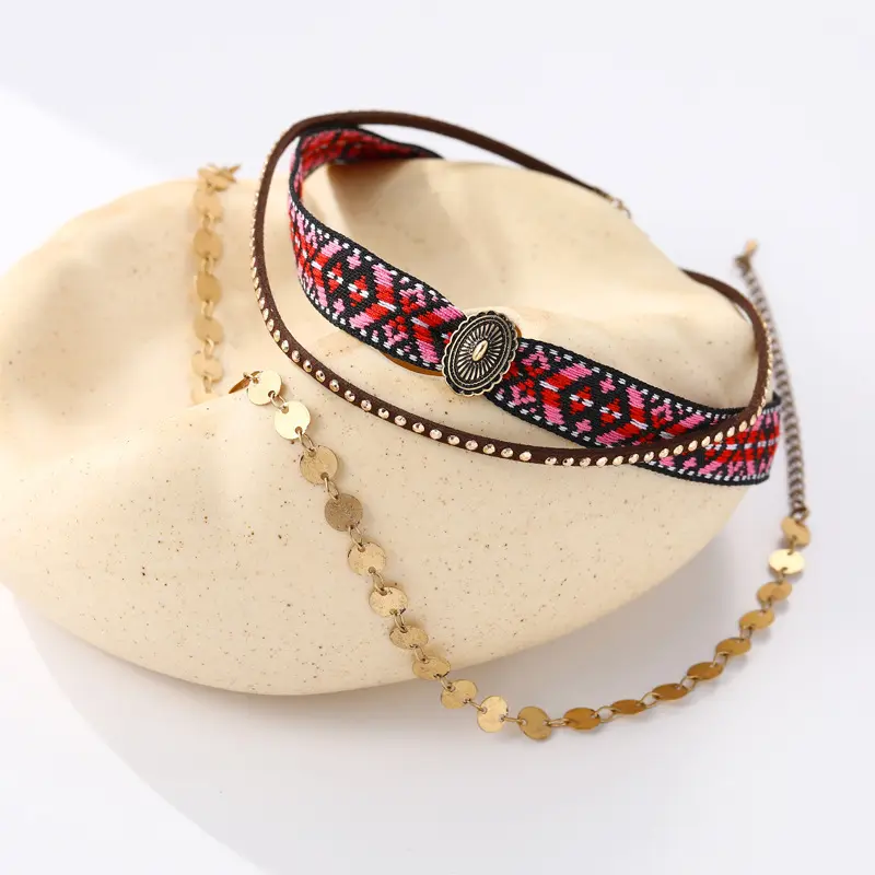 Ruigang jewelry Bohemian vintage personality clavicle necklace female ethnic style collar
