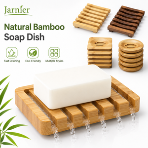 Jarnier Soporte <span class=keywords><strong>para</strong></span> Barra de Champú <span class=keywords><strong>para</strong></span> <span class=keywords><strong>Ducha</strong></span>, Jabonera de Madera, Bandeja Ahorradora de Jabón, Estuche de Viaje, Jabonera de Bambú - Product Image 1