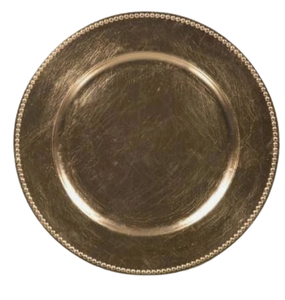 Argent fini matériel chargeur plaque sûr fête de mariage service de nourriture arrondi chargeur assiette restauration ustensiles fabriqués à la main - Product Image 5