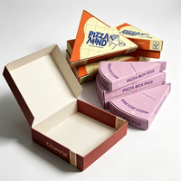 Nouvelle boîte à pizza personnalisée imprimée à 3 compartiments, emballage en carton de qualité alimentaire pour mini-pizzas, boîte à emporter écologique