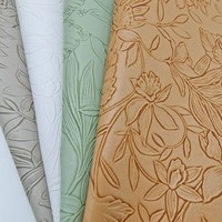 Cuir PVC gaufré motif floral rétro 1,0 mm pour sacs à main, trousses de maquillage, sacs cosmétiques, revêtements de canapé
