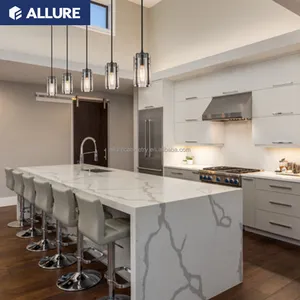 Set lemari dapur lengkap mewah lemari kabinet pulau pengocok putih kustom desain modular modern dari lemari dapur Australia
